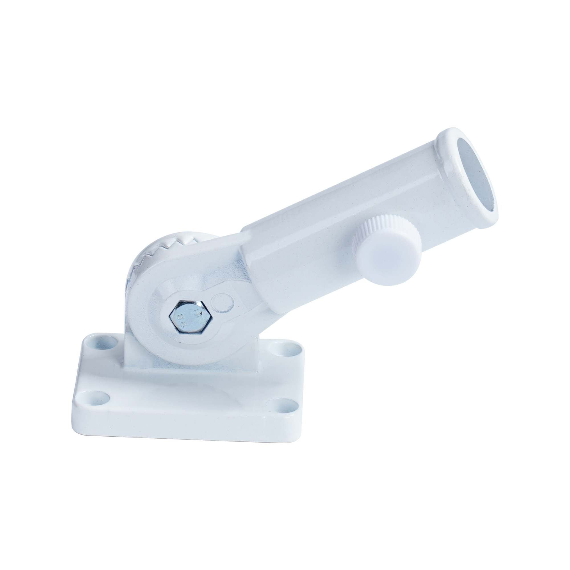 FlagStars Aluminum White Flag Bracket | Multi-Position Adjustable Mount | Model# FS-1MB-W